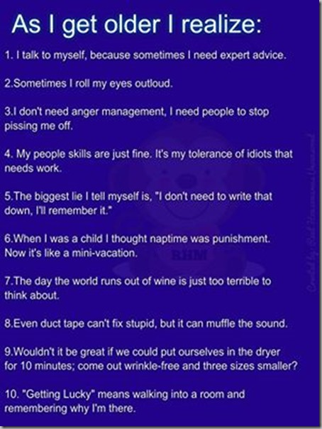 as I get older