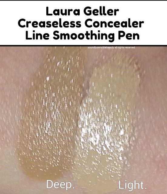 Laura Geller Crease-Less Concealer Line Smoothing Pen, Review & Swatches of Shades Light, Medium, Medium/Deep