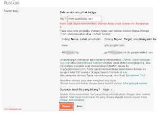 Cara Mengganti Domain Blogspot Menjadi .COM di Niagahoster 10