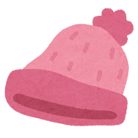 ニット帽のイラスト（ピンク）
