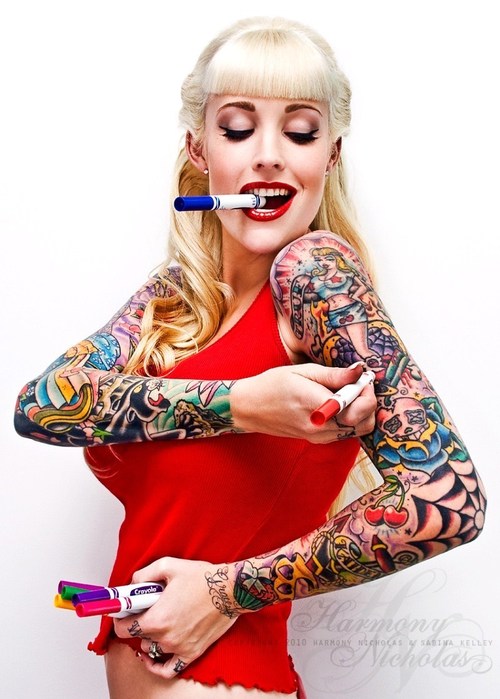 Women With Sleeve Tattoos