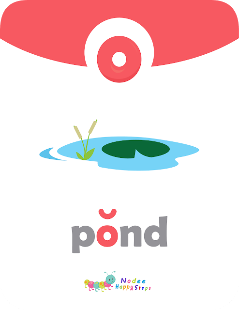 Long and Short Vowels Sounds for Kids - o - pond