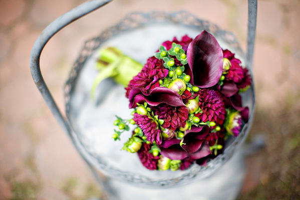 Pretty Plum Wedding Bouquets