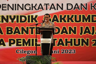 Guna Peningkatan Kemampuan Penyidik Tindak Pidana Pemilu, Kapolda Banten Buka Kegiatan Latkatpuan