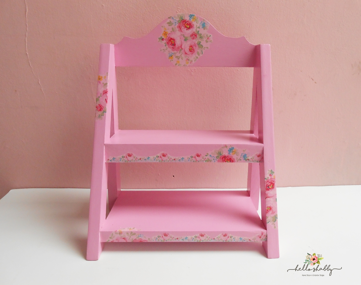  Rak  Tangga Display Shabby  Chic Candy Pink Hello Shabby  