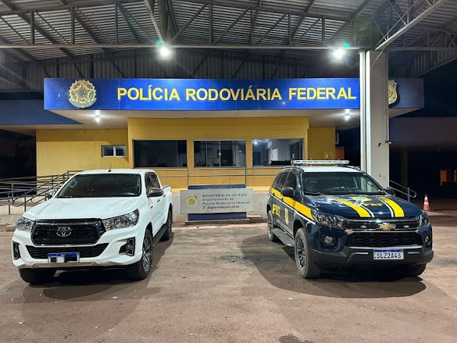 PRF prende condutor e recupera Hilux roubada em fiscalização na BR-262 em Miranda (MS)