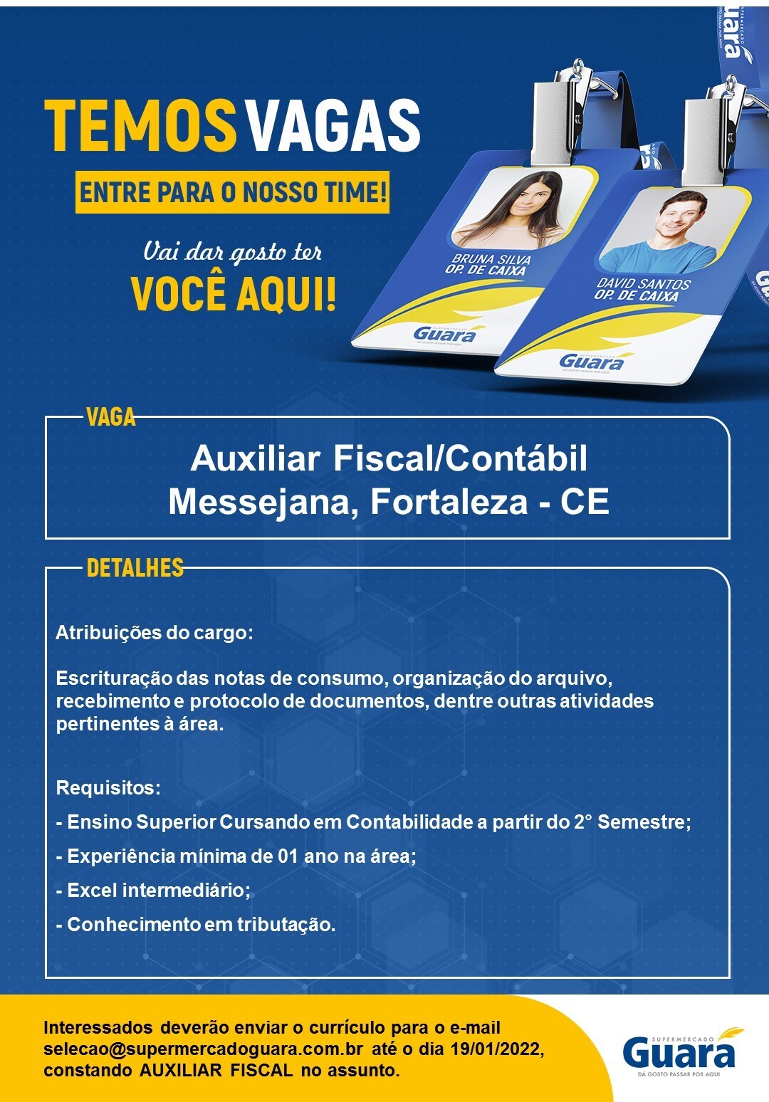 AUXILIAR FISCAL / CONTÁBIL