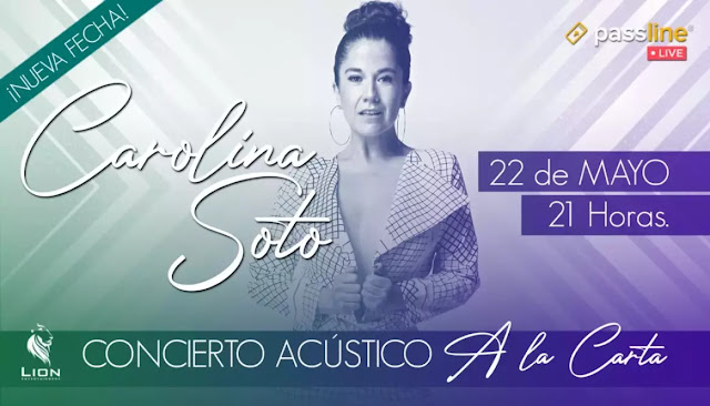 Carolina Soto anuncia concierto a la carta por streaming