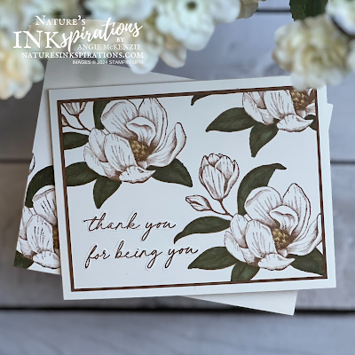 Stampin' Up! Magnolia Mood Customer Thank You card | Nature's INKspirations by Angie McKenzie