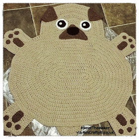 Crocheted Pug Rug