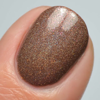 brown holographic nail polish