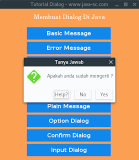 Cara Membuat Pesan Dialog Di Java Netbeans