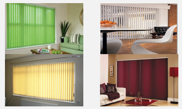vertical blinds and curtains