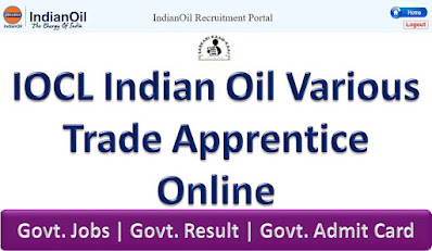 IOCL Indian Oil Various Trade Apprentice