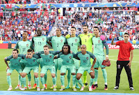 SELECCIÓN DE PORTUGAL - Temporada 2015-16 - Nani, Danilo, Bruno Alves, José Fonte, Rui Patricio, Cristiano Ronaldo; Cedríc, Raphael Guerreiro, Adrien Silva, Renato Sanches y Joáo Mário - PORTUGAL 2 (Cristiano Ronaldo, Nani) GALES 0 - 06/07/2016 - Eurocopa de Francia 2016, semifinal - Lyon, Francia, Parc Olympique Lyonnais