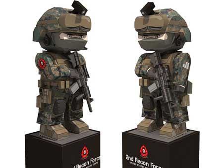 United States Marine Corps Papercraft 2nd Recon