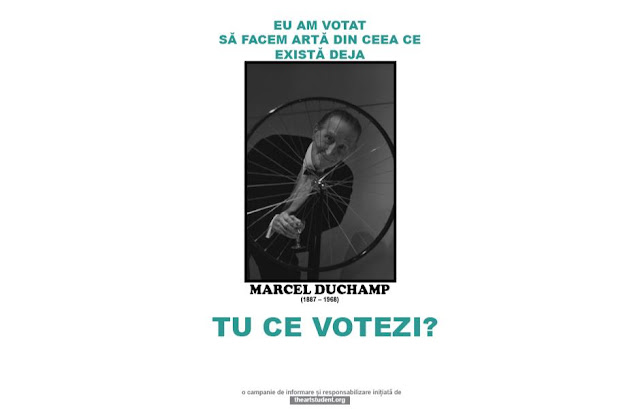 the art student vote campaign university of arts iasi art students initiatives marcel duchamp