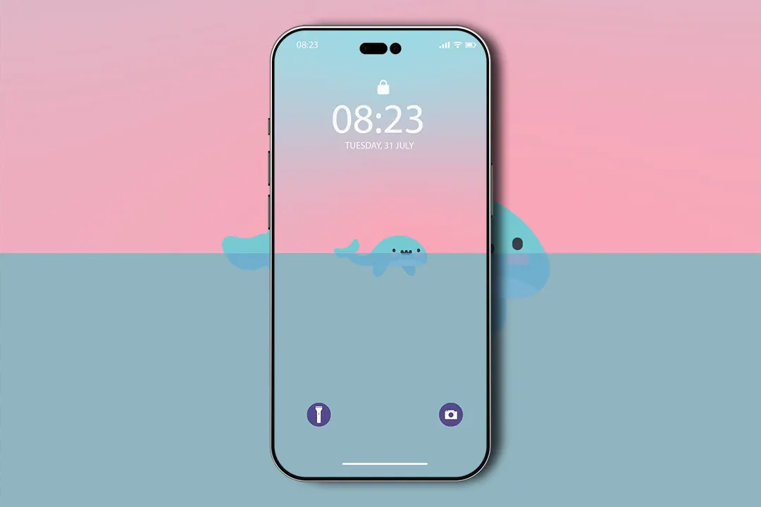 cute kawaii whale wallpaper for iphone