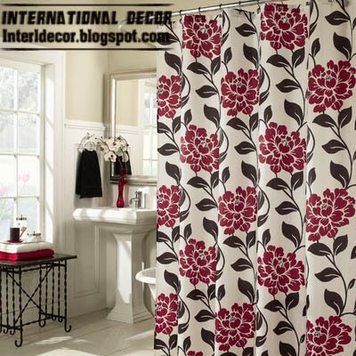 latest designs of shower curtains floral pattern