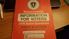 The MA voter information booklet should be arriving in your mailbox this week.