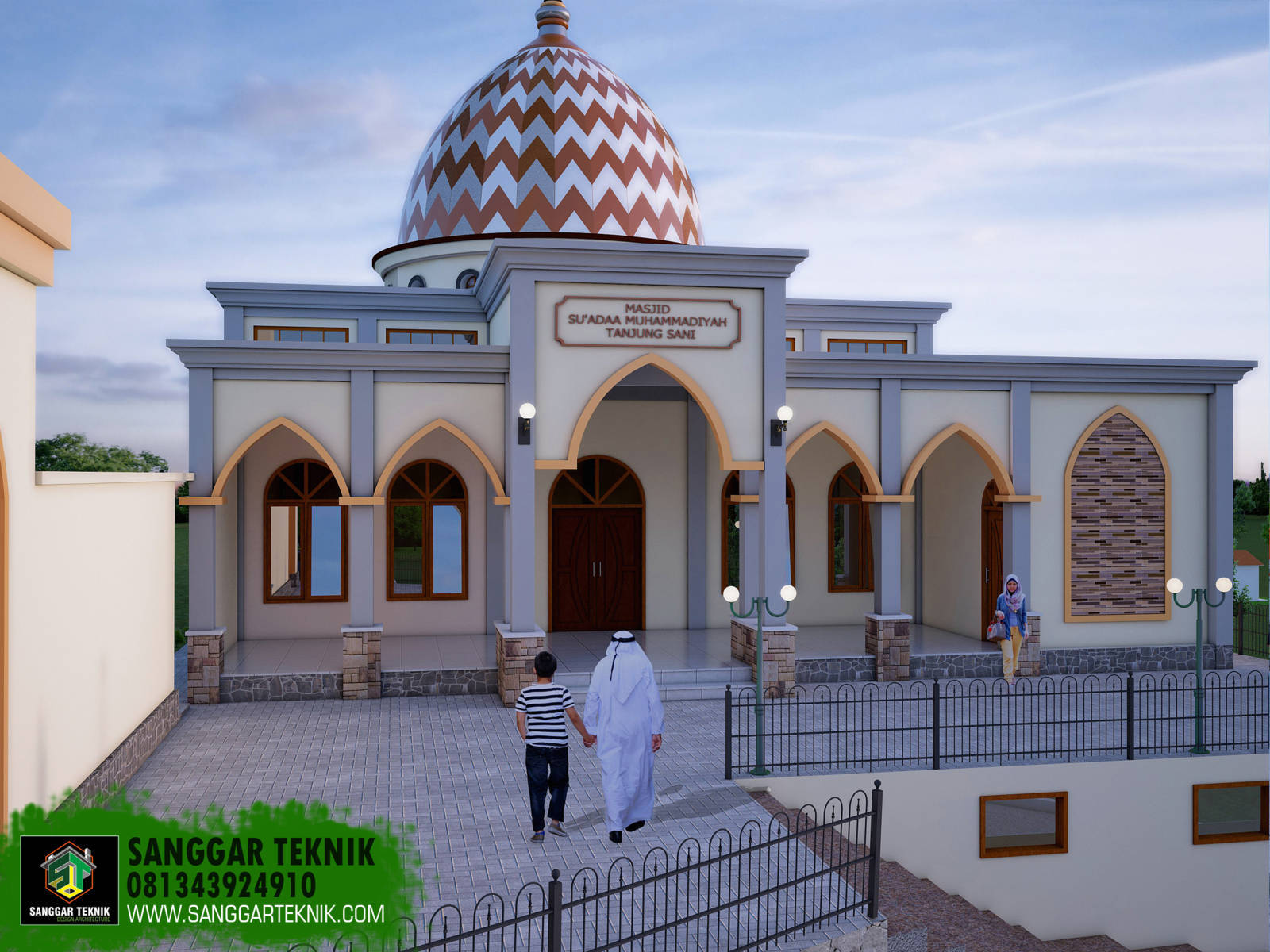  DESAIN  MASJID  19x15 5 MASJID  SU ADAA MUHAMMADIYAH TANJUNG 