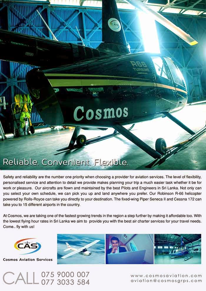 While it's true that flying brings with it unrivaled excitement and adventure, piloting an aircraft remains a highly skilled and precise discipline. The Cosmos Aviation Flying school is a BOI approved, licensed flying school which has received certifications from Civil Aviation Authority Of Sri Lanka.