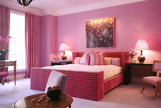 bedroom pink woman girly interior design