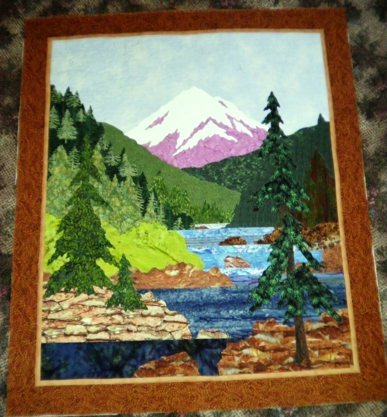 ... Painting on a Landscape Quilt from Quilts by Barb Quilt Retreats