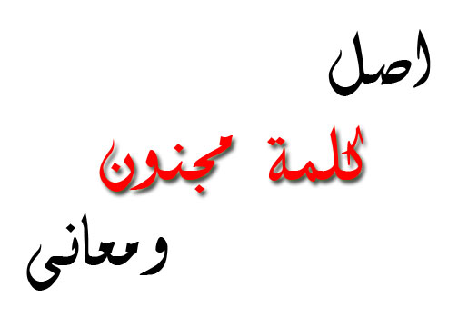 معاني الكلمات معني كلمه مجنون