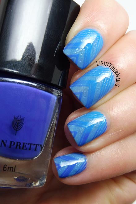Nail art stamping blu viola termica thermal blue purple Bornprettystore  #bornprettystore #stamping #nailart #thermal #nails #unghie #lightyournails