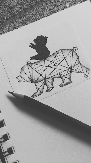 geometrical,bear,tattoo,design,bear tattoo 