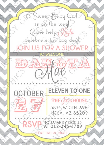 Baby Girl Baby Shower Invitation-5 Baby Girl Baby Shower Invitation-5