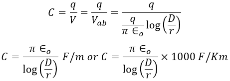 Capacitance of Overhead Transmission Lines