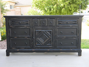 Black Shabby Chic Dresser  *SOLD*