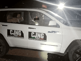 Sicarios del Mencho le roban camioneta a candidato de Zacatecas y como burla la rotulan con las siglas del CJNG