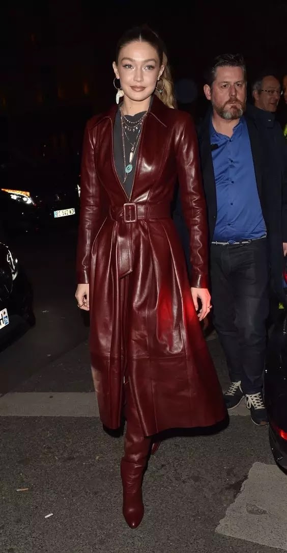 Leather Jacket and Long Red Dresses: