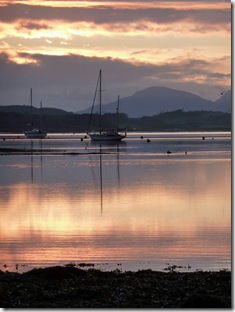 tn_Sunset boats Creran Mull 8nov09