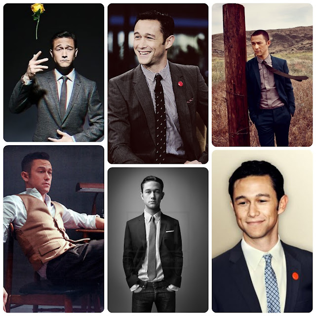 Joseph Gordon Levitt - trajes de chaqueta, corbata estrecha, chalecos.