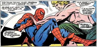 Amazing Spider-Man #58, don heck, john romita, spider-man regains consciousness and tries to punch ka-zar but now spidey has his memory back