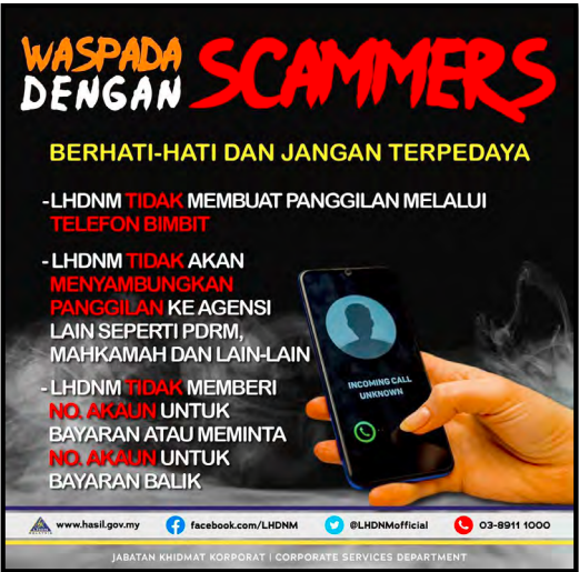 how to detect LHDN scammer?