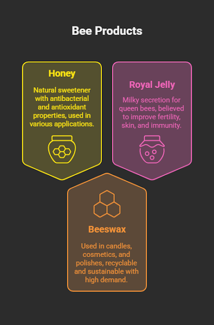 List of health and commercial benefits of natural bee products"