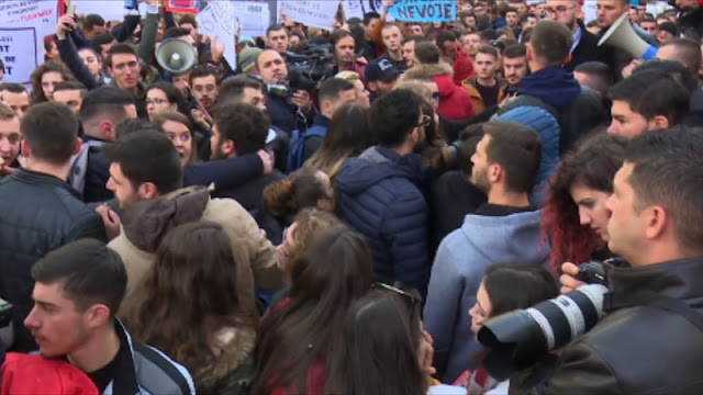 The fifth day of Albanian student protests