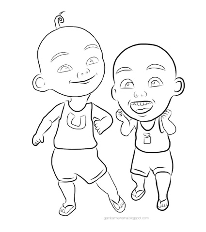 Lihat Upin Ipin Hitam Putih Pictures Pin Pinterest 