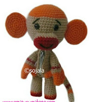 PATRON GRATIS MONO CON CREMALLERA AMIGURUMI 1389