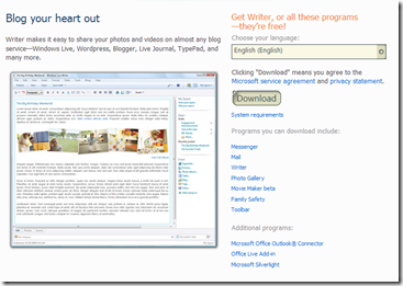 Writer - Windows Live