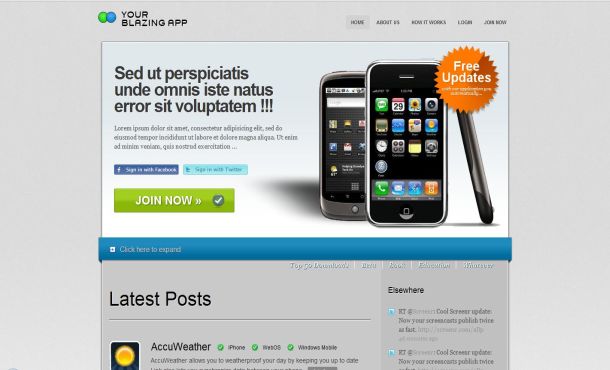 Mobile Chrome Free CSS XHTML Web Template