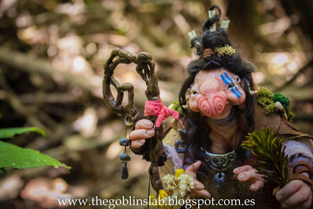 fantasy ooak magical creature healer goblin