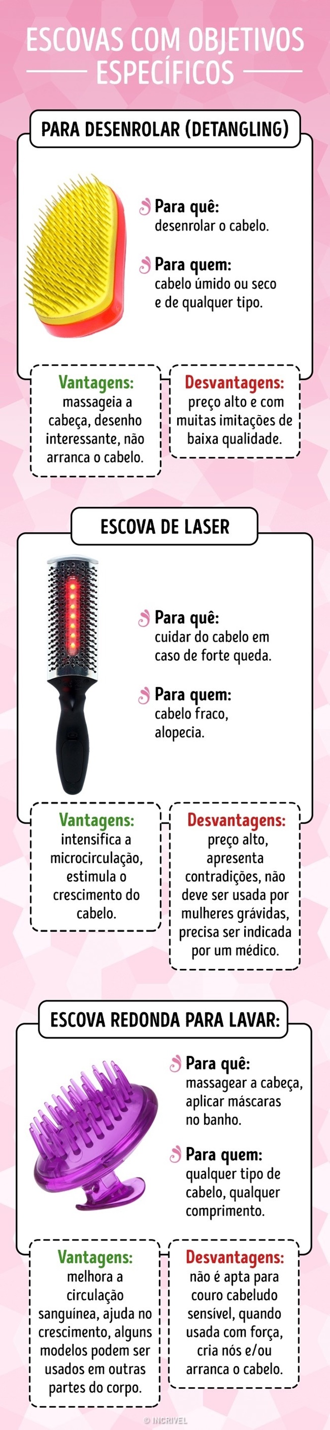 Aprenda a escolher a escova de cabelo certa para o seu tipo de cabelo