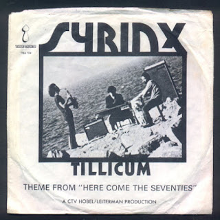 Syrinx “Syrinx” 1970 + “ Long Lost Relatives” 1971 + “Tillicum - Melina’s Torch” 1970 single 7″ Canada Prog Electronic Experimental Avant Garde