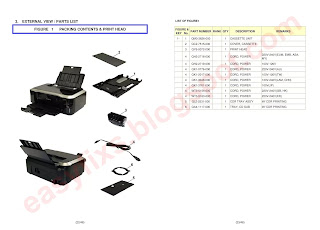 External View and Parts List on Canon iP4600, iP4630, iP4640, iP4650, iP4660, iP4670, iP4680